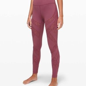 Lululemon Wunder Under Plumful High-Rise Tight 28” Flocked Active Leggings 4